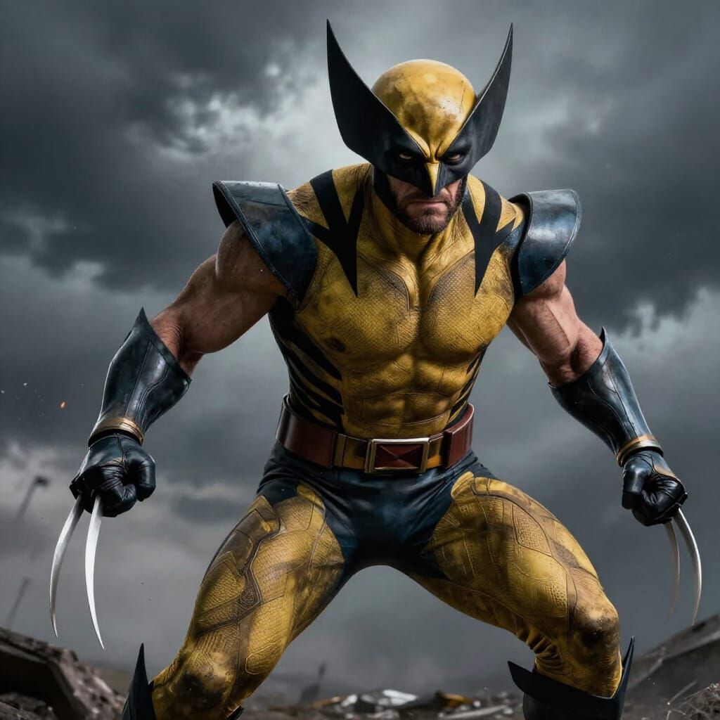 Wolverine in Dynamic Pose Cinematic HDR Style