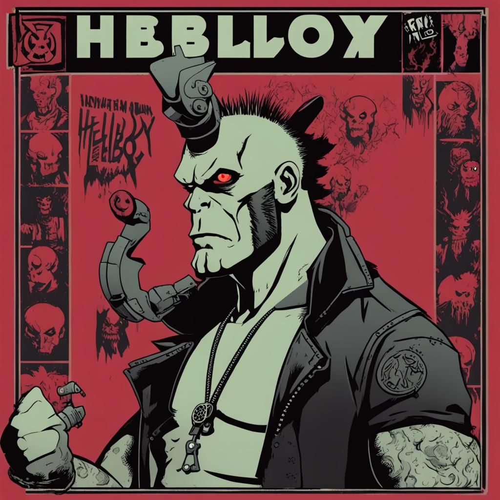 Hellboy Reimagined in Punk Rock Style