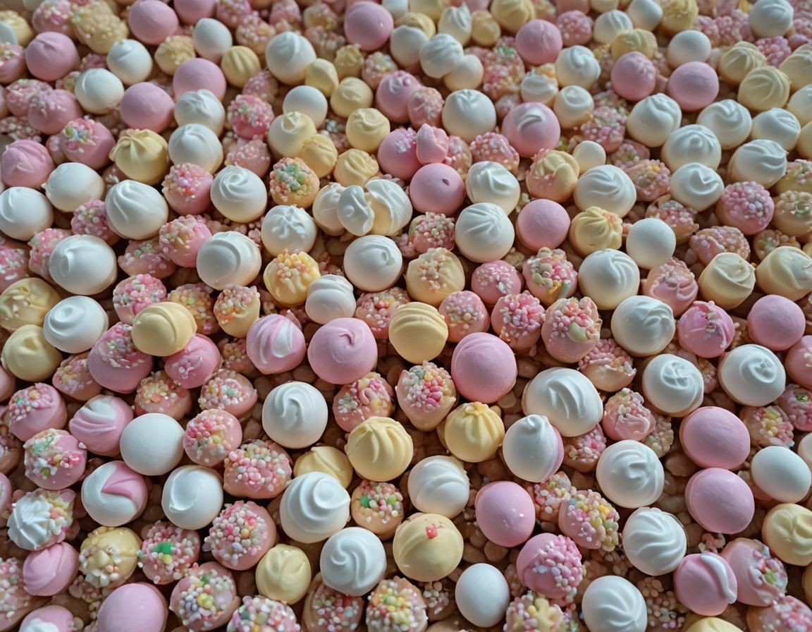 Sweet Candy Land Dreamscape with Sugar Creatures