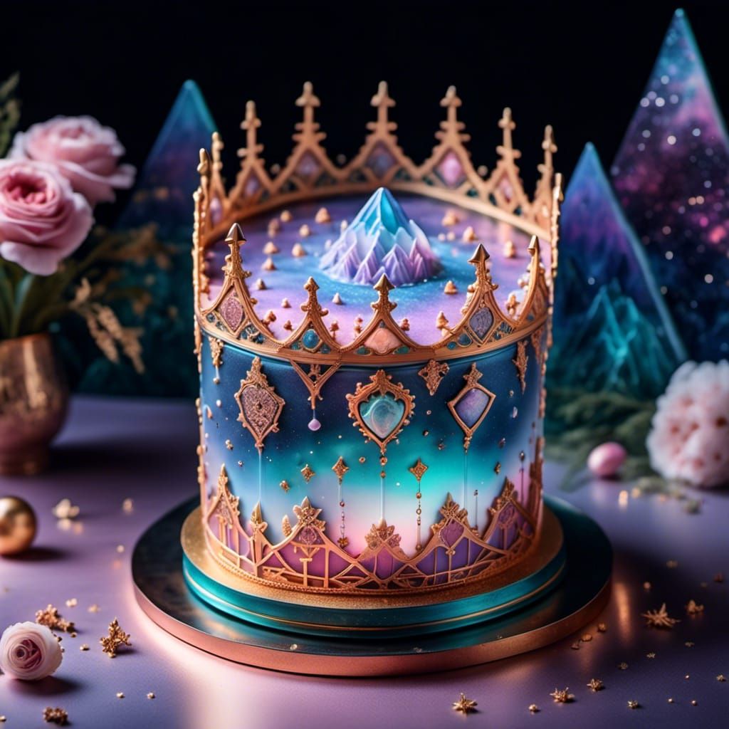 Elegant Cake with Translucent Pastel Layers