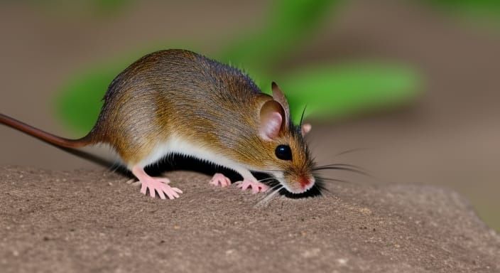 Field Mouse with Red Eyes