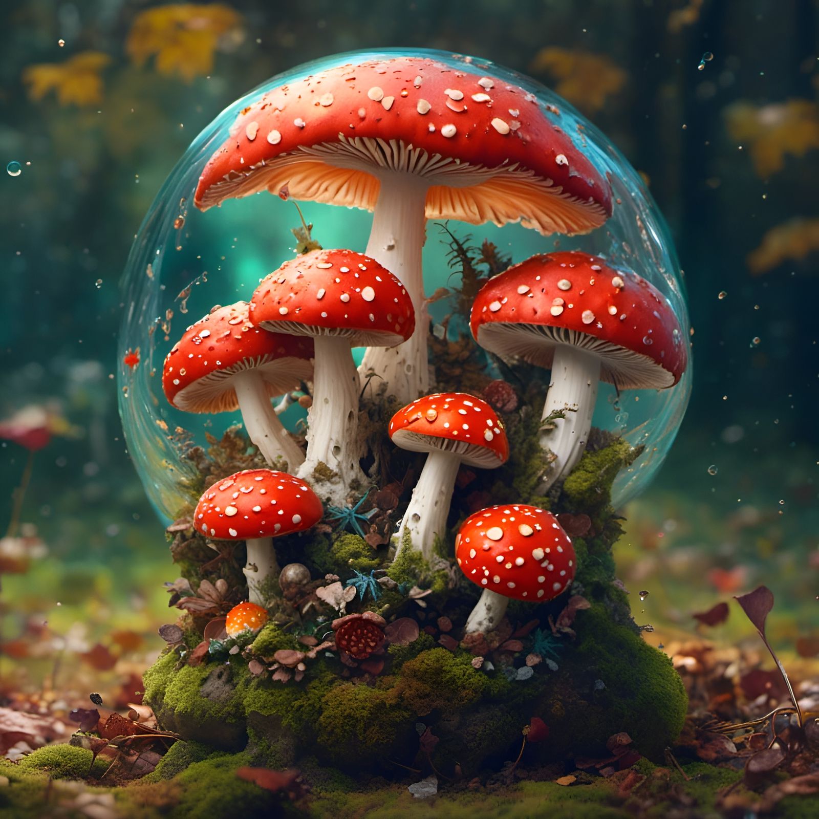 Hyperrealistic Logo for Fly Agaric Mushroom Store