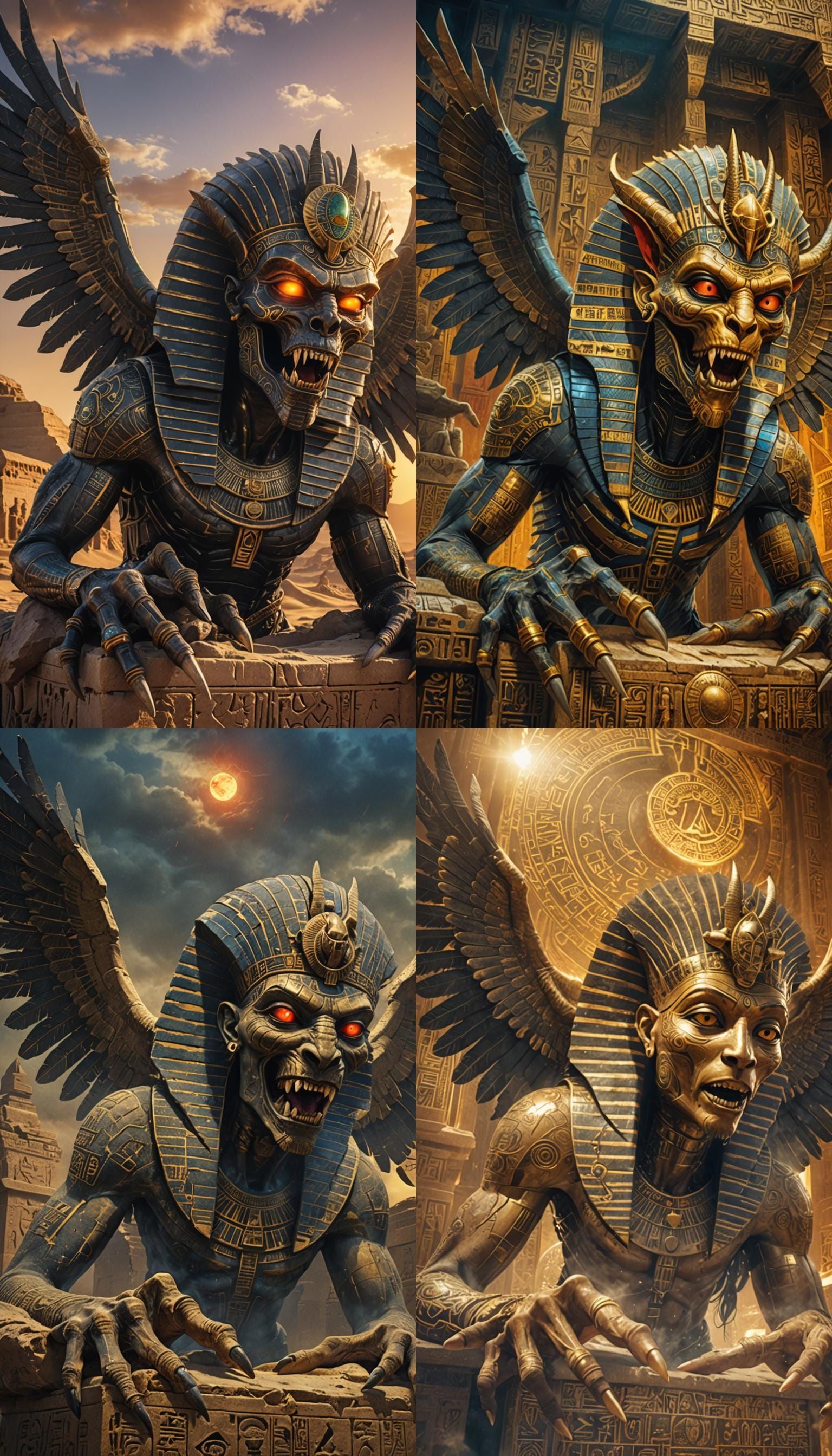 Detailed Egyptian Demon Concept Art