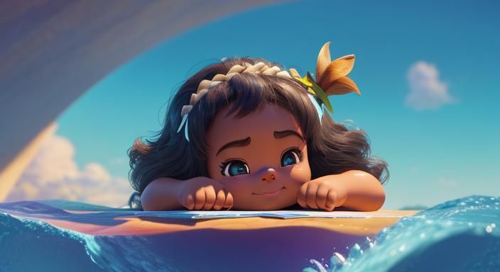 Baby Moana Learns Math in Pixar Style