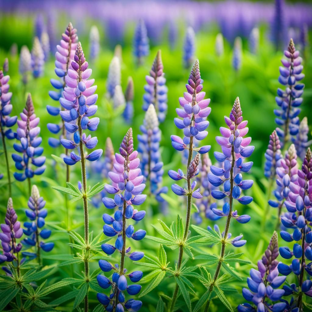 Lupine Field in Bloom: Professional Photography