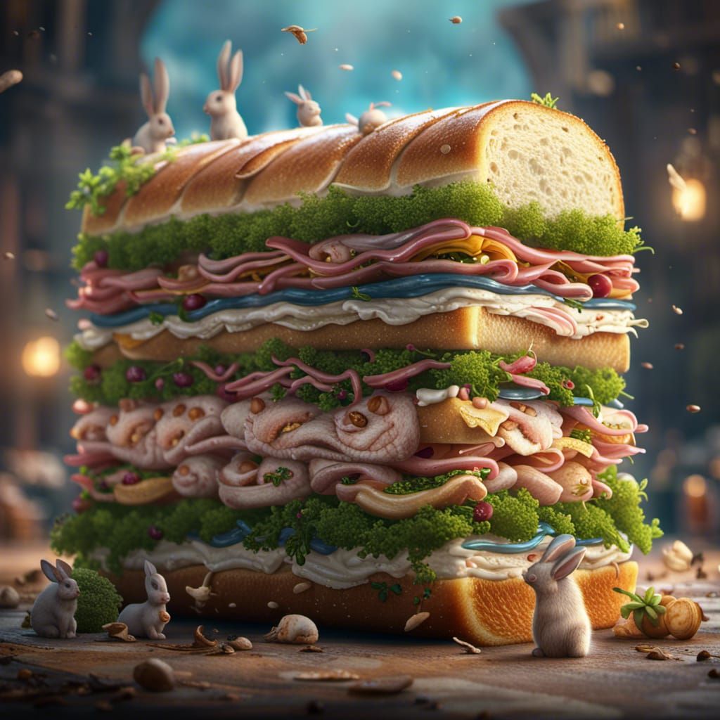 Fantastical Rabbit Sandwich Concept Art