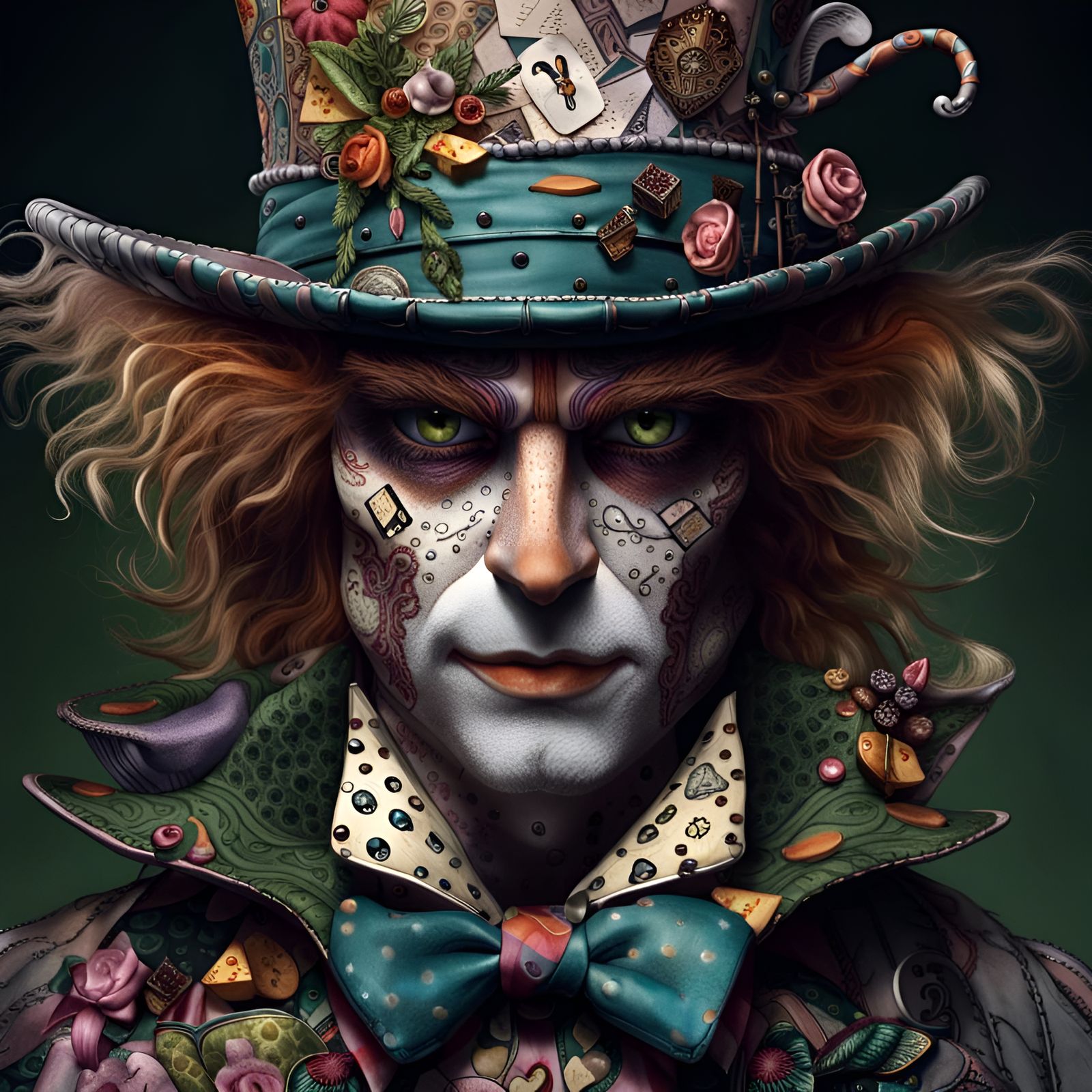Intricate Portrait of the Mad Hatter