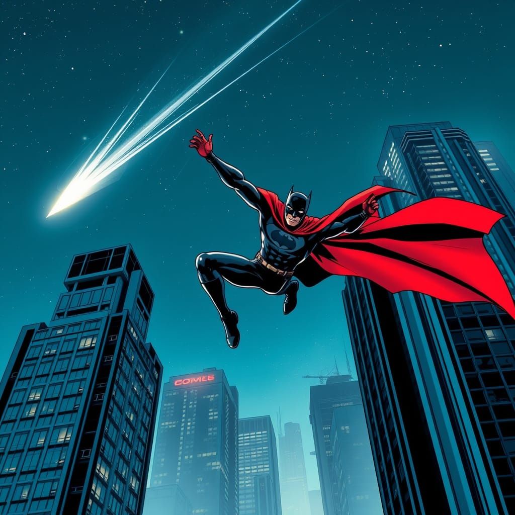 DC Comics Hero Parkour Leap Under Haley's Comet