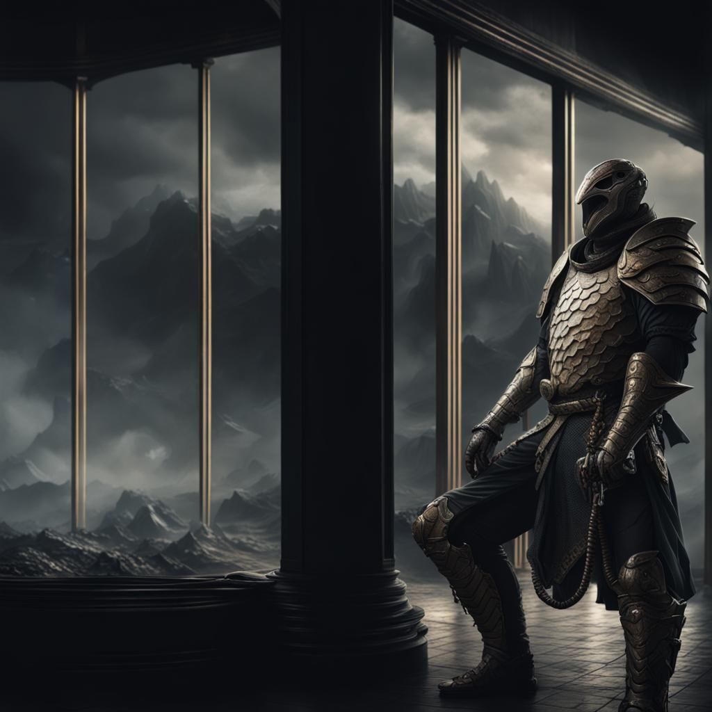 A snake man in armor