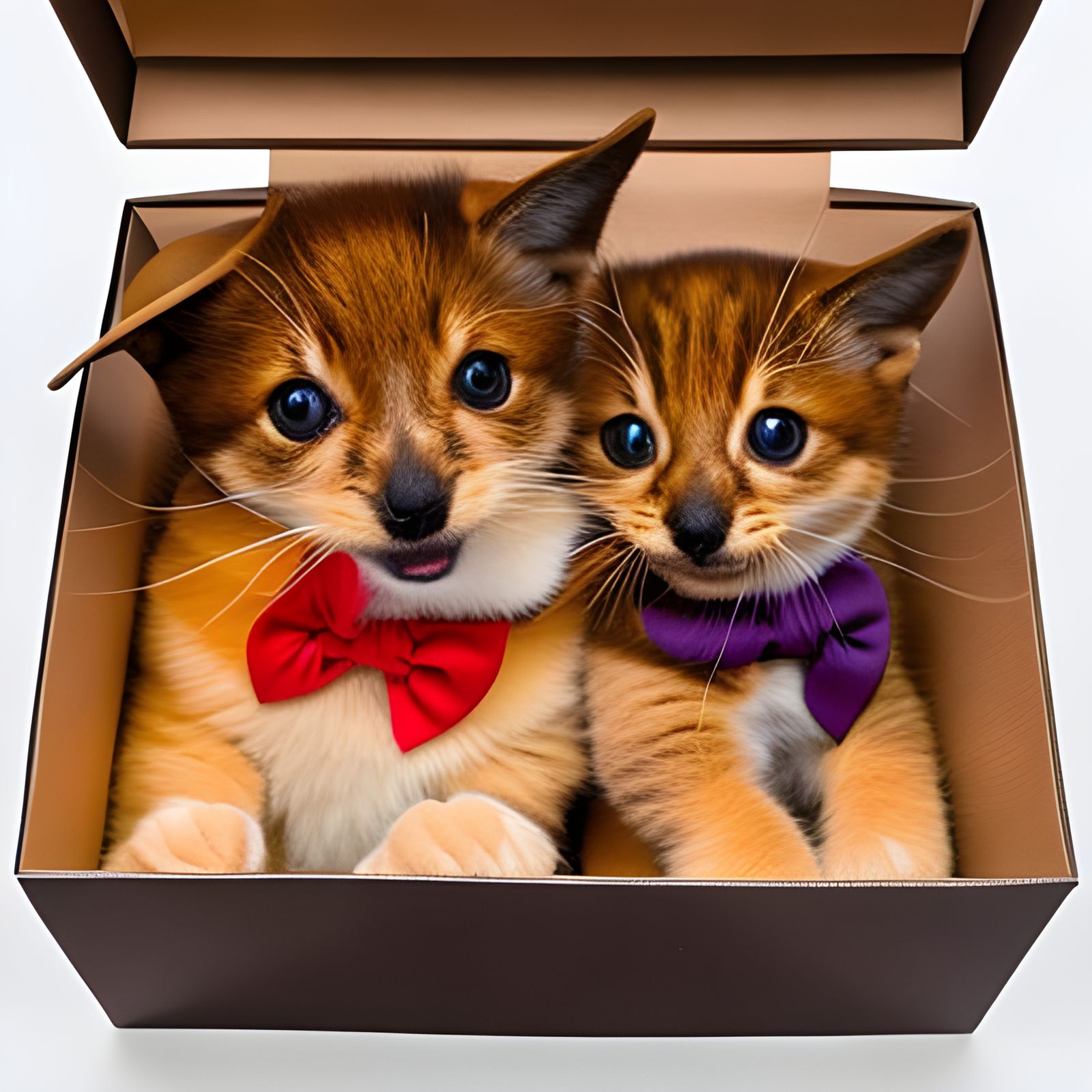 Kittens in a Box: Photorealistic Digital Art