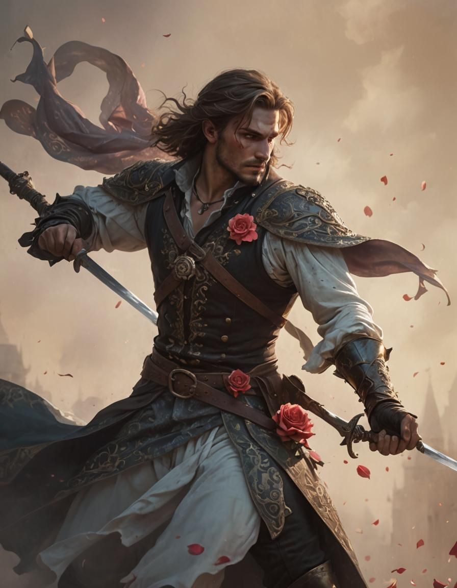 Abelard de Crecy, human rogue/swashbuckler, mostly stealing ...