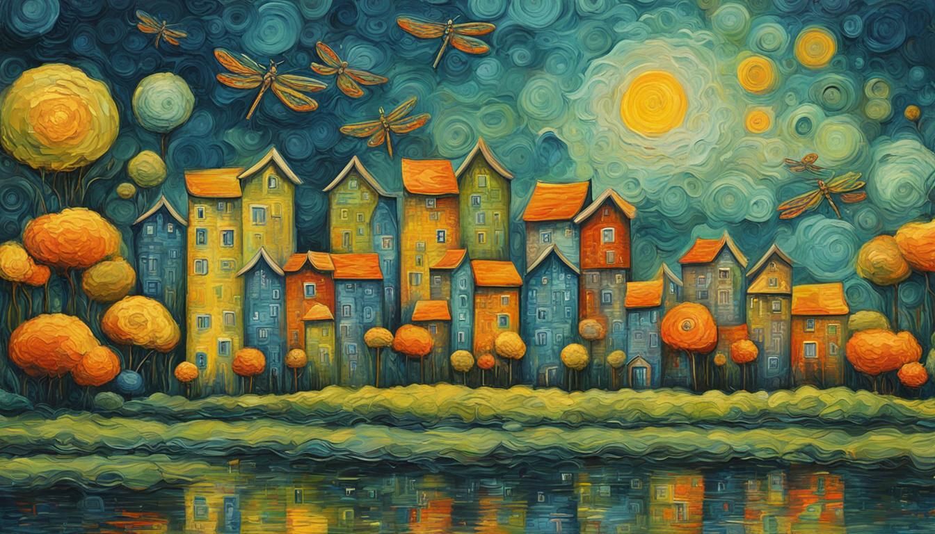 #1 ❤️  ○IMPASTO ABSTRACT CITYSCAPE 🌆 ♥️○