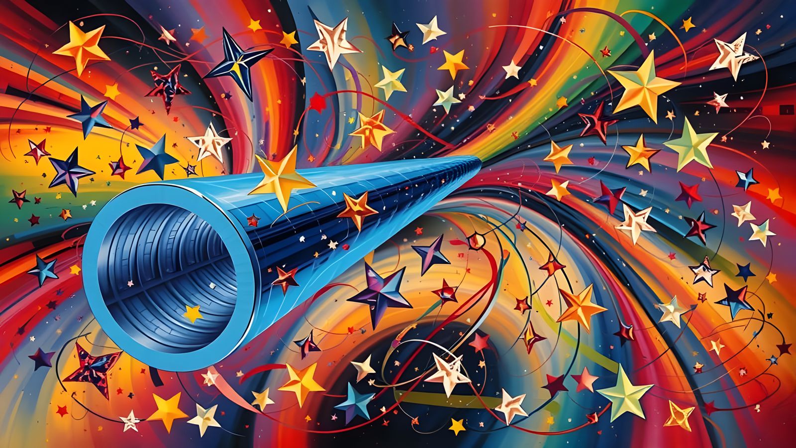 Surreal Cosmos of Interconnected Stars