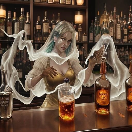 Trapped Spirit Ghosts at Devil's Bar: Hyper-Realistic Art