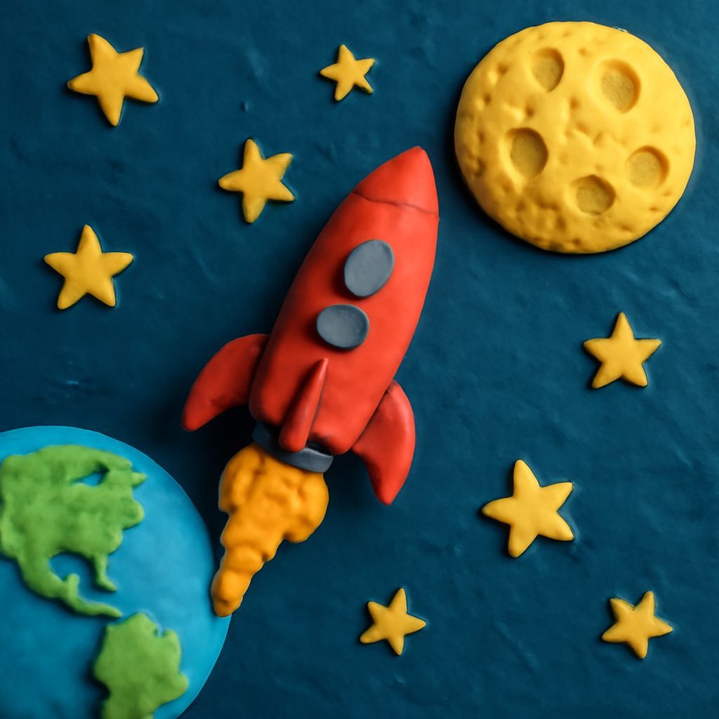 Claymation Rocket's Lunar Journey