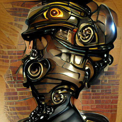 Steampunk Cyborg Bust