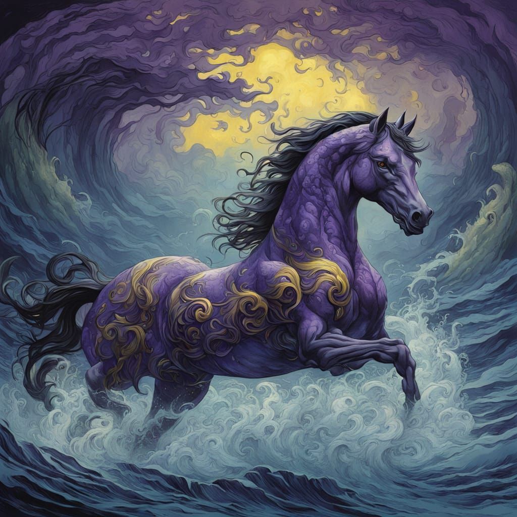Majestic Water Horse of Dark Scottish Legend