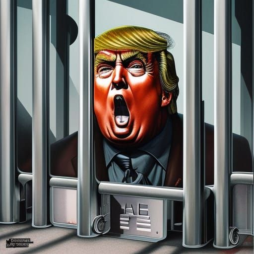 Sinister Man Behind Bars in Horror Comic Art