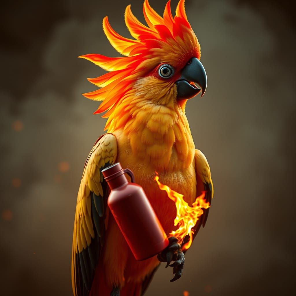 Majestic Cockatoo Ignites Chaos