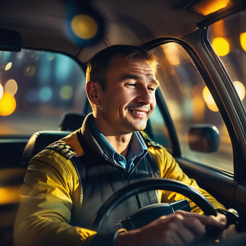 Dreaming Taxi Driver in Fine-Art Portrait