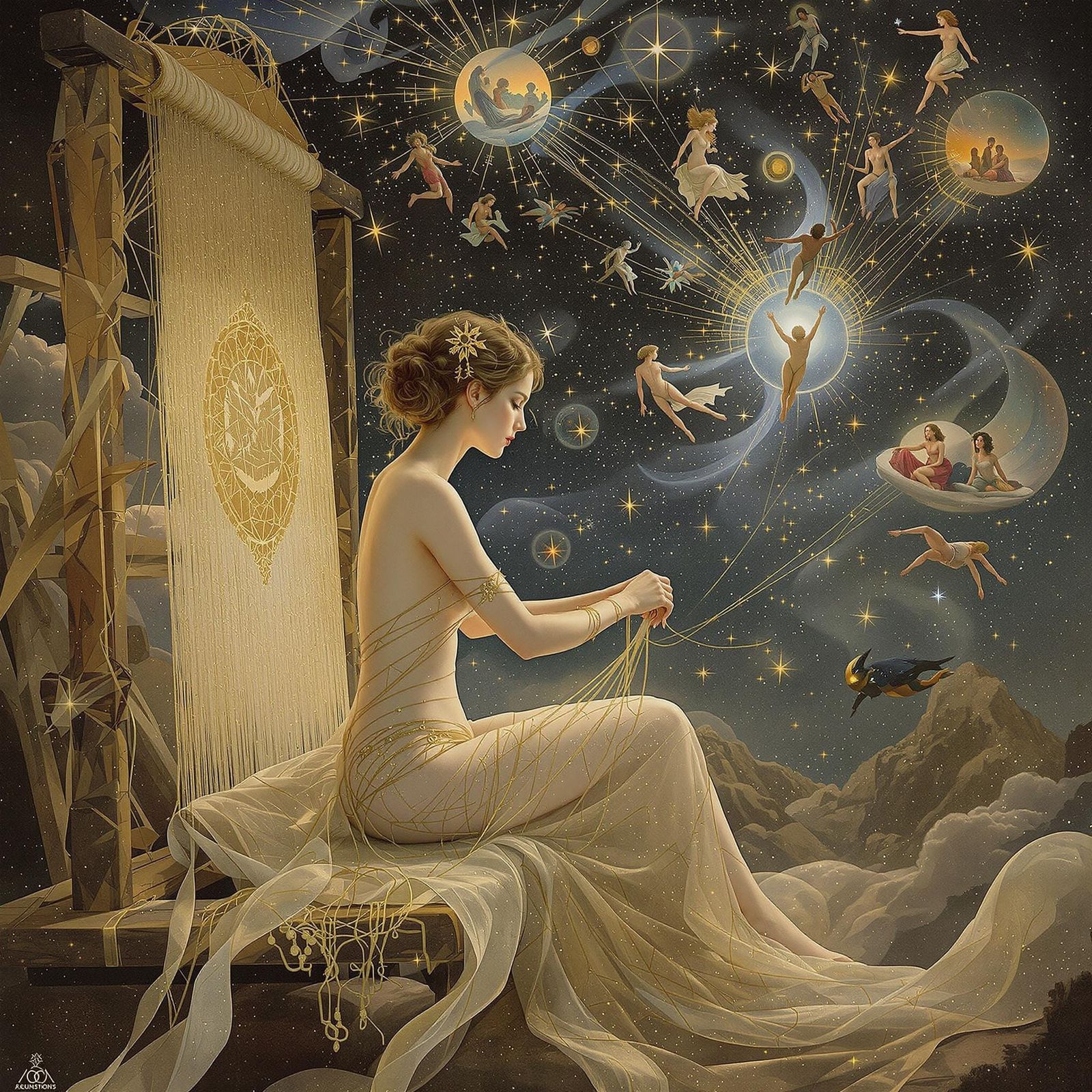 The Cosmic Loom Weaver