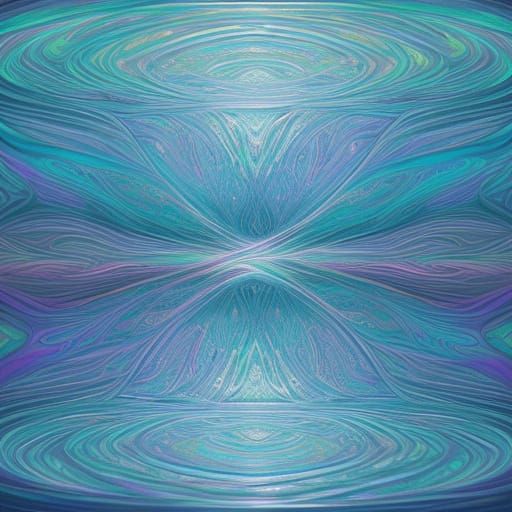 Surreal Figure Emerges from Vibrant Fractal Wave