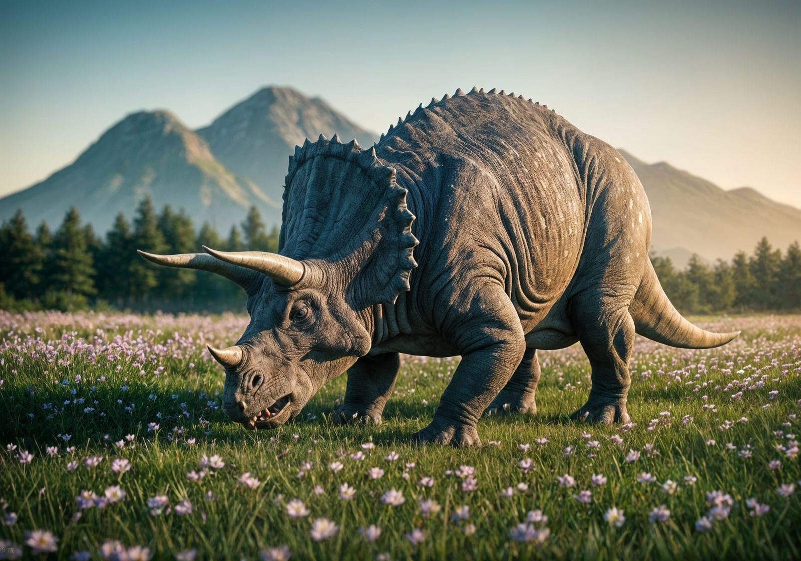 Ancient Herbivore in Morning Bloom