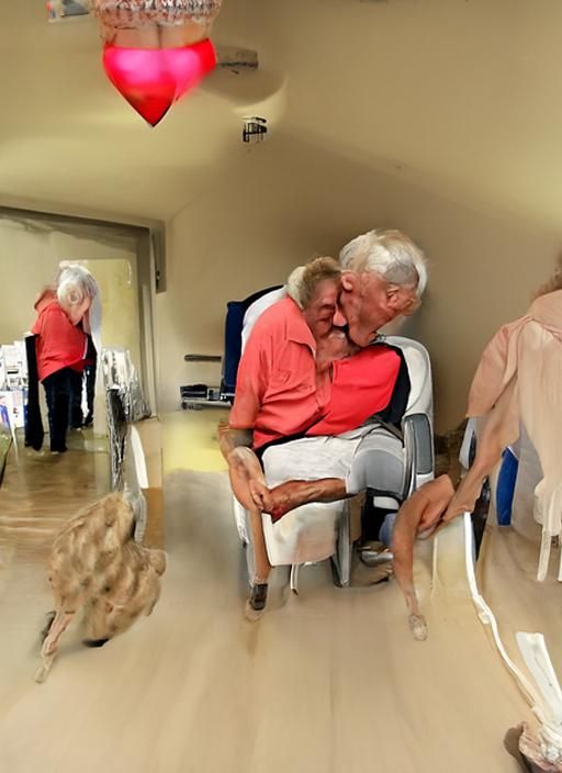 Elderly Couple's First Love: A Portrait