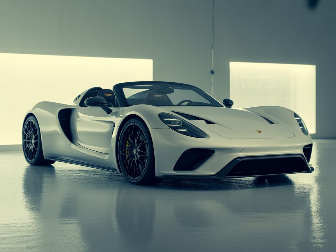 German Roadster Hypercar in Studio Showroom