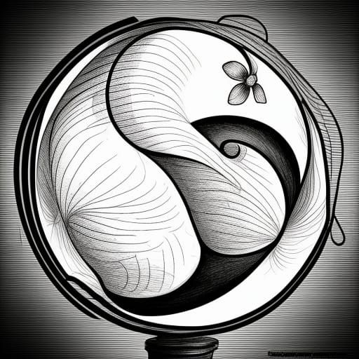 Cat Nap: Earth Globe Tattoo Line Art