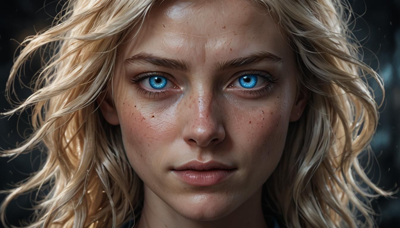 Detailed Portrait in Dark Fantasy Style