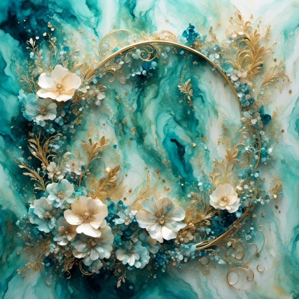 Creativity Word Art on Marbled Watercolor Background