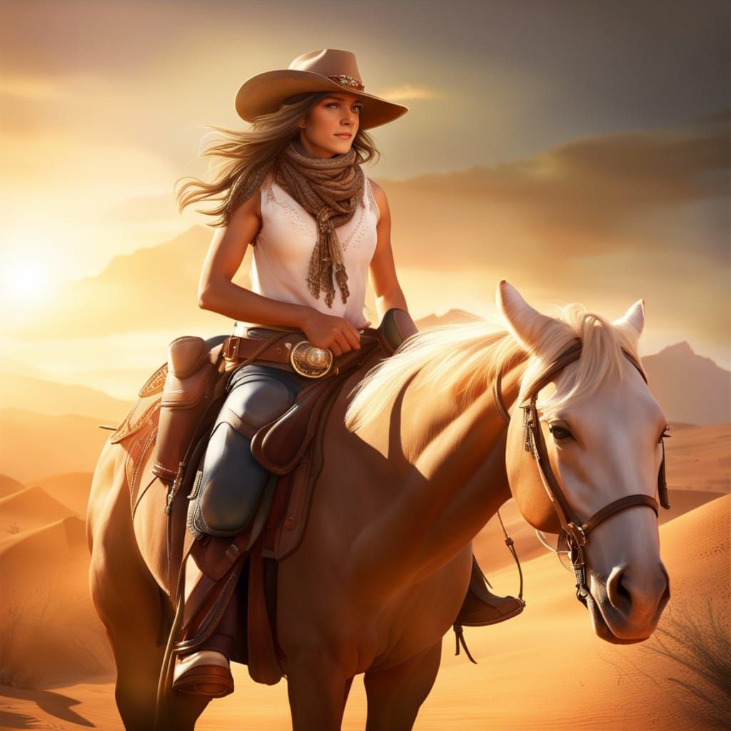 Cowgirl's Desert Treasure Hunt Adventure