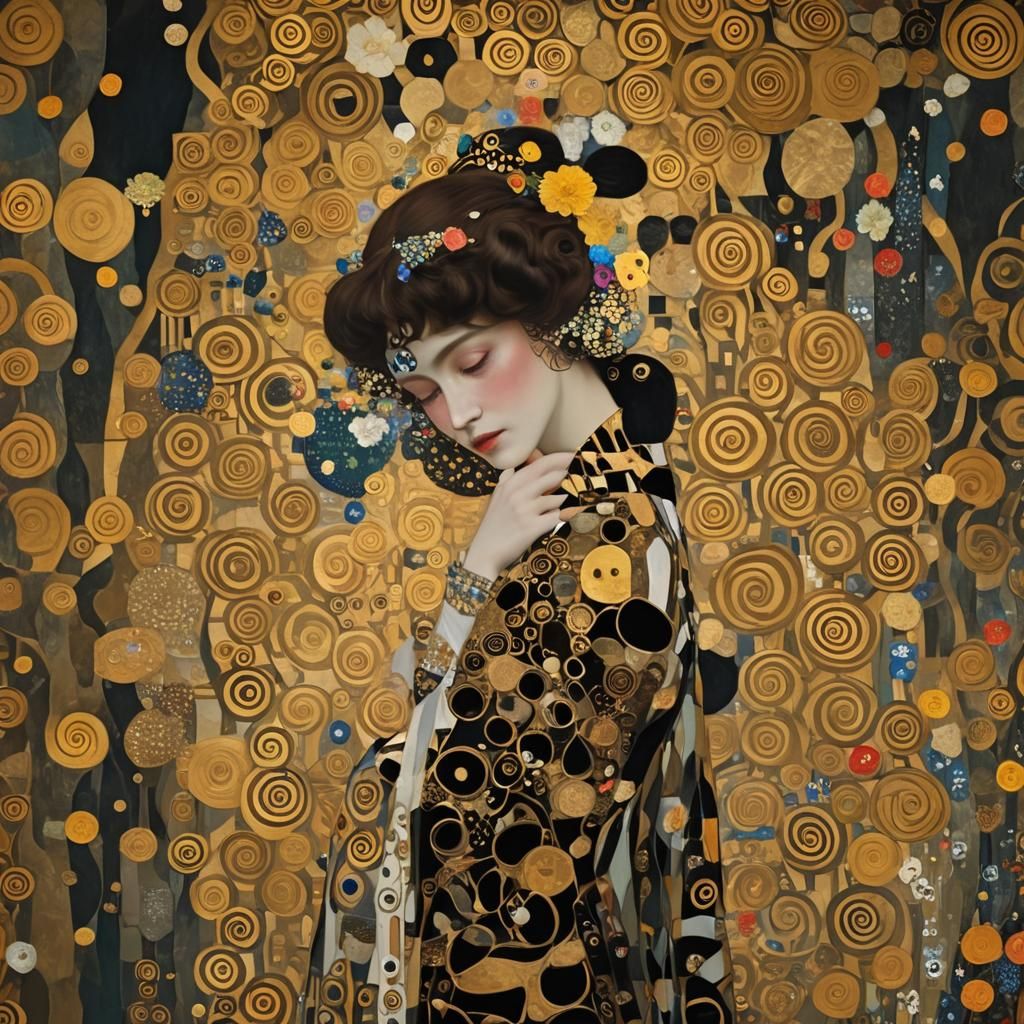 Stunning Klimt-Inspired Digital Painting