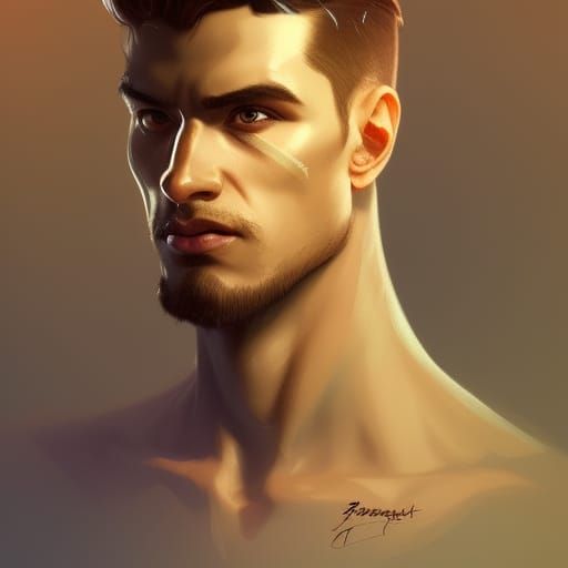 Hyperdetailed Portrait of a Man with Dynamic Lighting