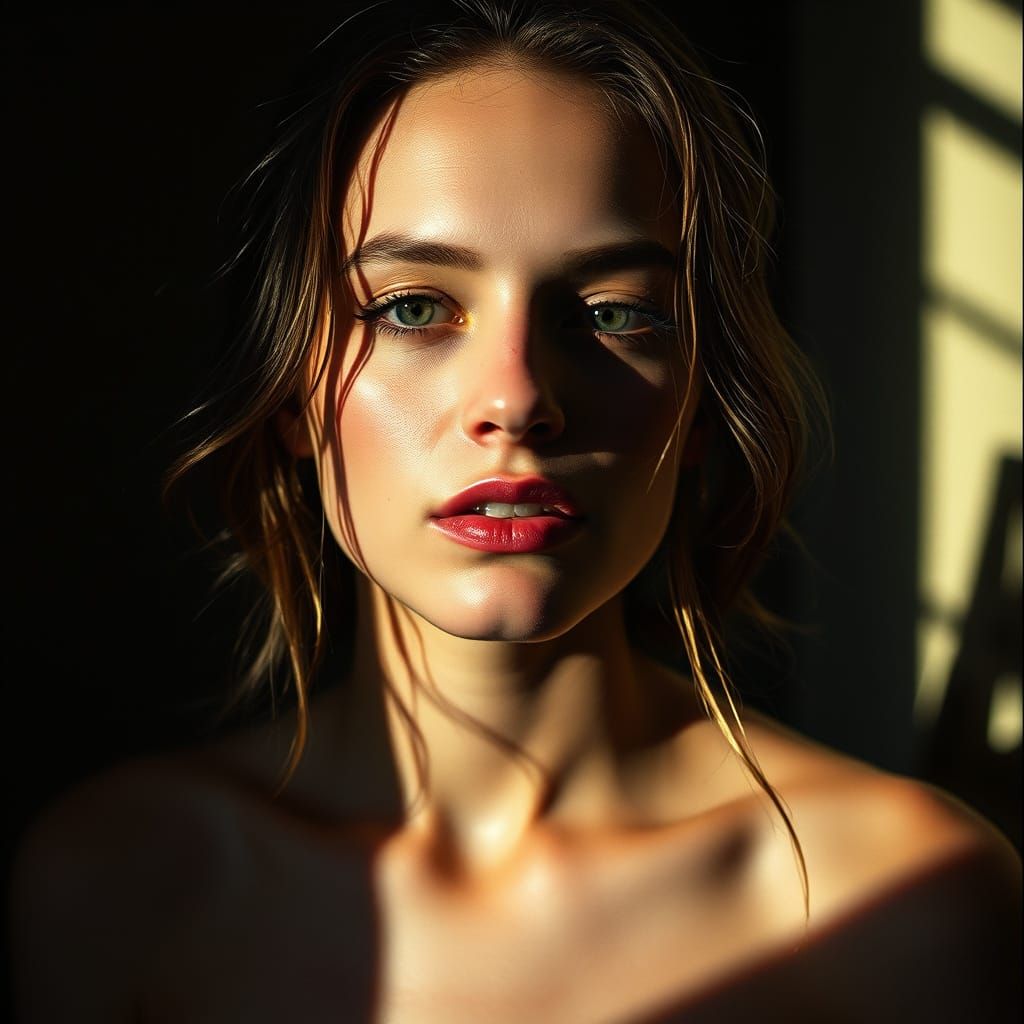 Stunning Editorial Portrait in Chiaroscuro Style