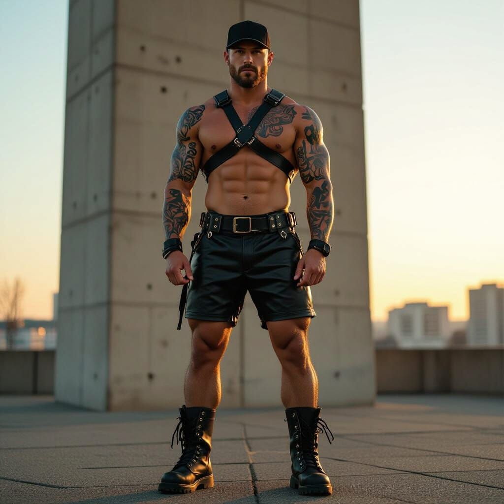 Tattooed Man in Leather: A Golden Dawn Portrait