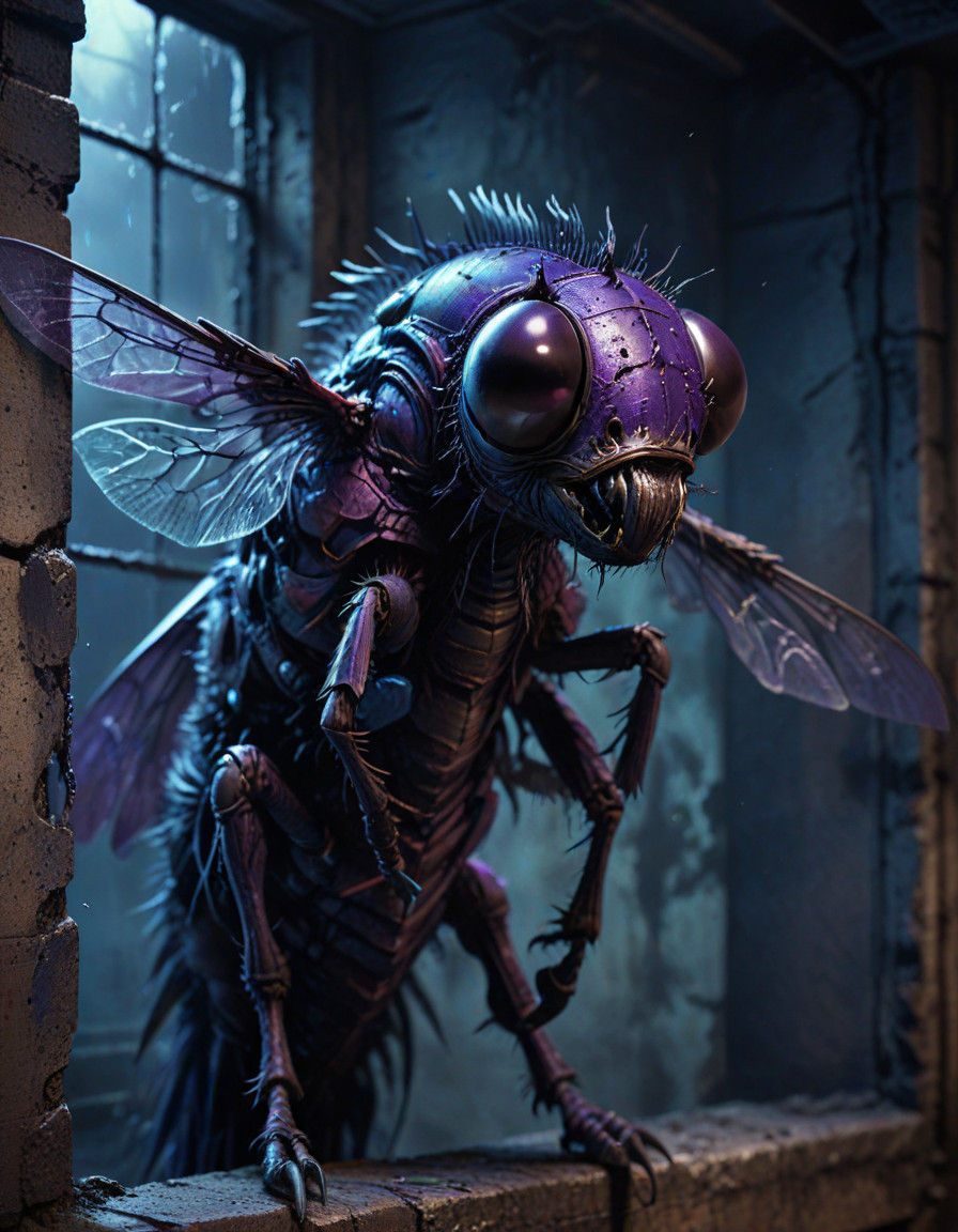 Majestic Vampire Horse Fly Trapped in a 3rd World Prison Cel...