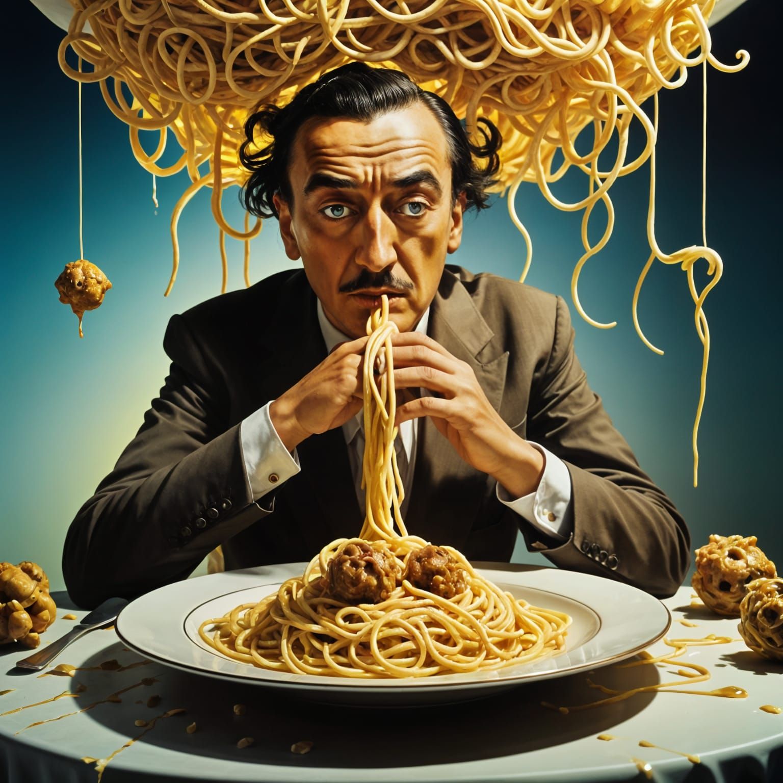 Surrealistic Studio Dinner in Dalí's Style