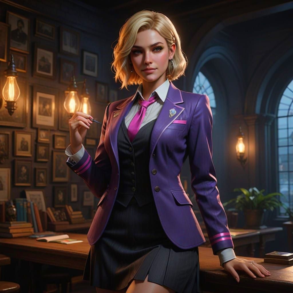 Enchanting Young Werewolf in Gothic Attire