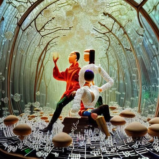 Surreal Poetry Composition in a Glass Forest Starship