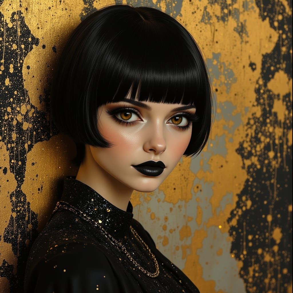 Flapper Era Beauty in Art Deco Style