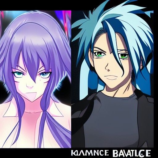 Dynamic Anime Battle Scene