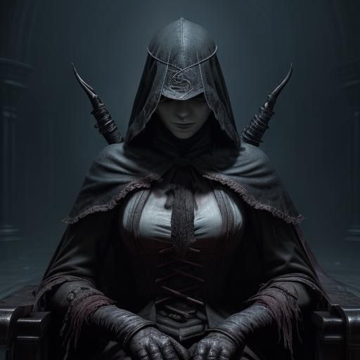 Bloody Female Hunter Portrait in 8K Resolution