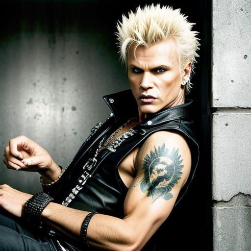 Rockstar Billy Idol in Neon City