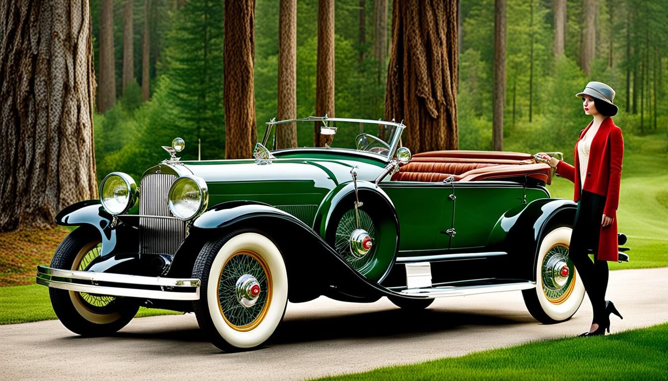 Detailed Crochet Yarn Art of 1926 Duesenberg Roadster