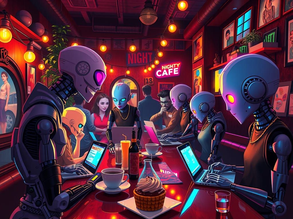 Party at the Night Cafe