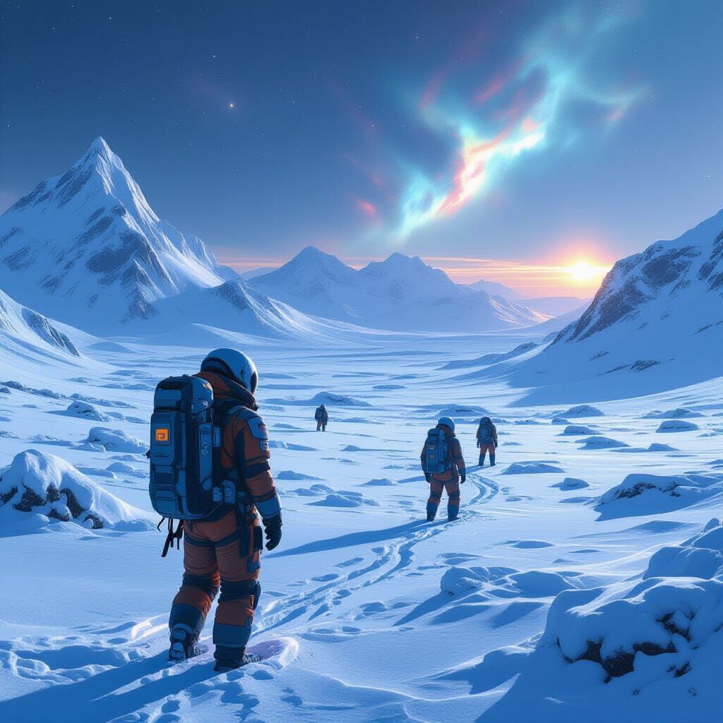 Stranded Humans on an Icy Alien World