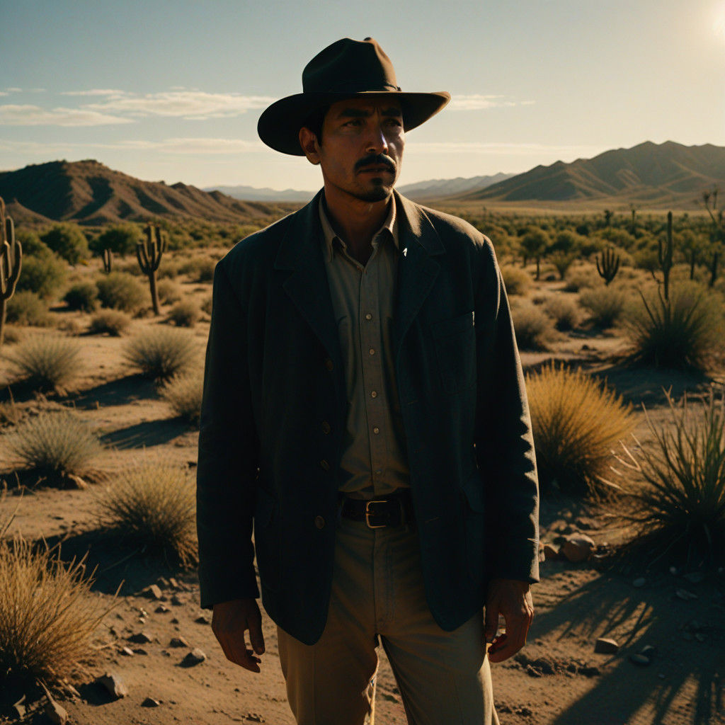 Miguel Angel Felix Gallardo in a Cinematic Mexican Landscape