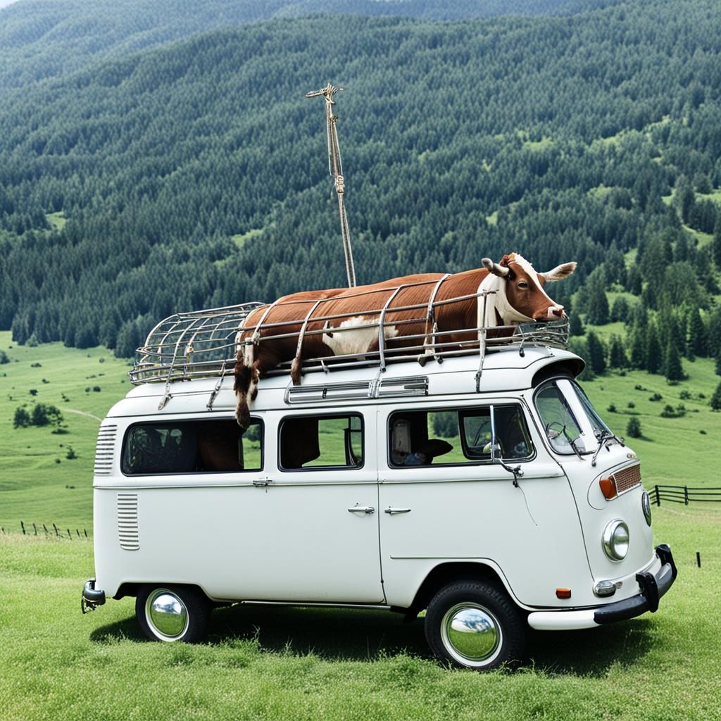 Cow in a VW Van: An Unexpected Road Trip